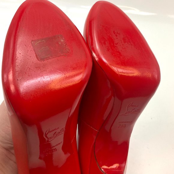 Christian Louboutin Fifi 100 Red Patent Pump 38.5 - Picture 5 of 7